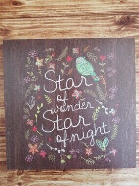 Pavilion Gift Company Star of Wonder Christmas Plaque Whimsical Holiday Sign